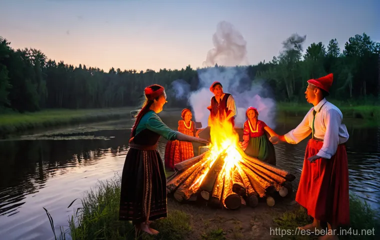 벨라루스의 미신과 속설 - **Prompt Title: Whispers of the Ancient Forest: Leshy and Rusalki**
    **Description:** A mystical,...